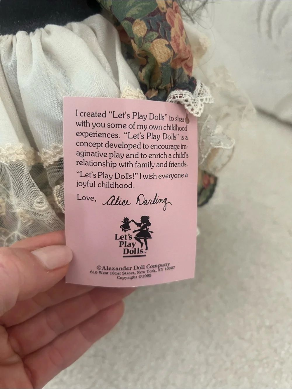 Vintage Collectible Porcelain Doll Madame Alexander “Susie” “Let’s Play Dolls”